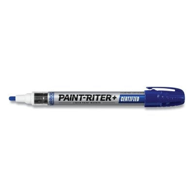 Paint-Riter+ Certified Liquid Paint Marker, Blue, 1/8 in Tip, Medium
