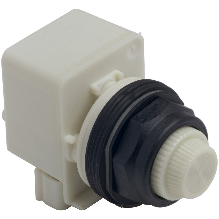 Pilot light, Harmony 9001SK, plastic, polycarbonate, fresnel lens, white, 30mm, LED white, 120V