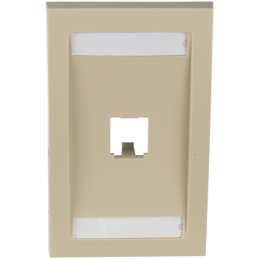 Mini-Com Executive Series Faceplate, 1-Gang, 1-Port, Electric Ivory
