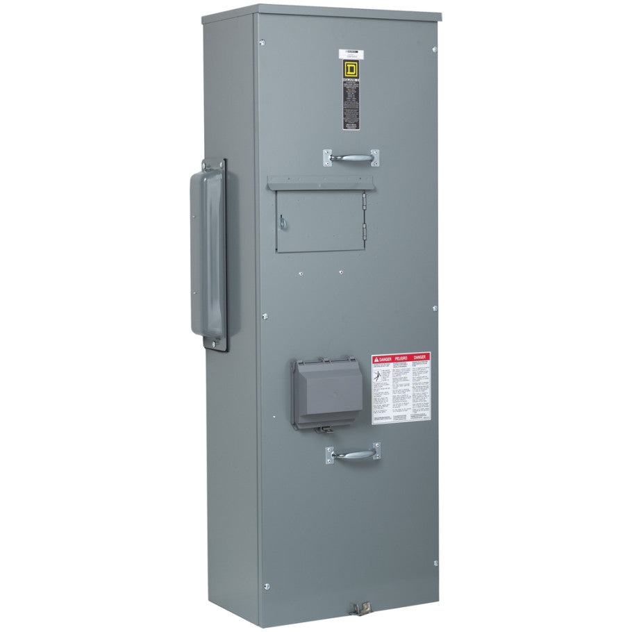 Main fusible (Class T) switch unit, EZ Meter-Pak, 600A, 120/240VAC, 1ph/3W, 600A bus, OH/UG, Type 3R