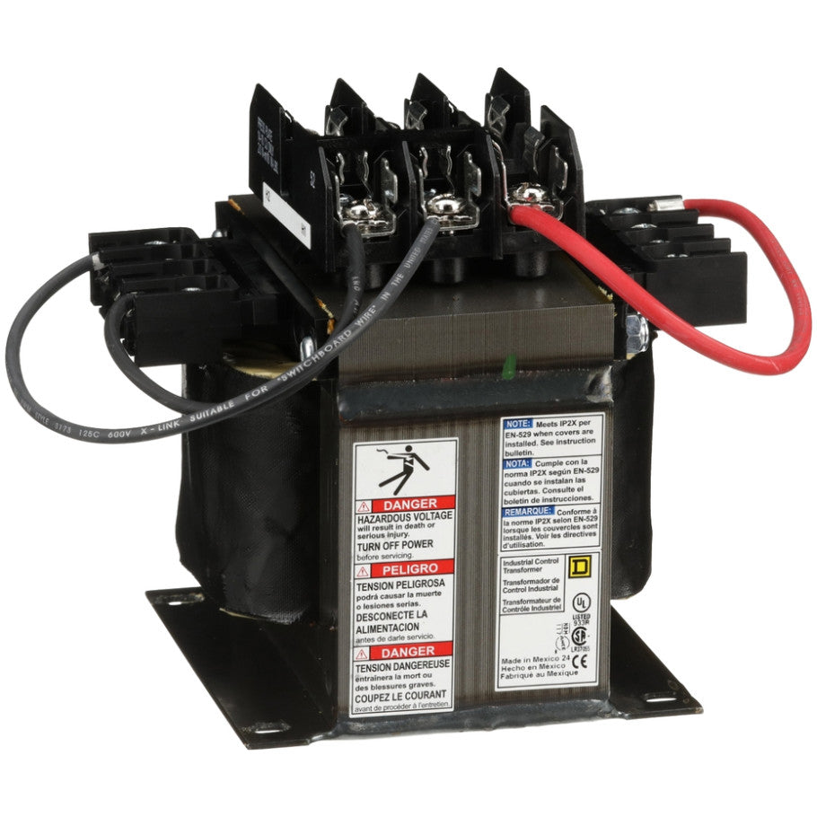 Type TF Industrial Control Transformer, 1-Phase, 208V Primary, 120V Secondary, 500VA