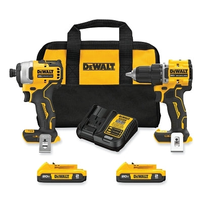 Cordless Combination Tool Kit, 2-Tool, ATOMIC 20V MAX*, Incl Drill and Impact Drivers/Batt/Chrgr/Bag/Belt Hooks