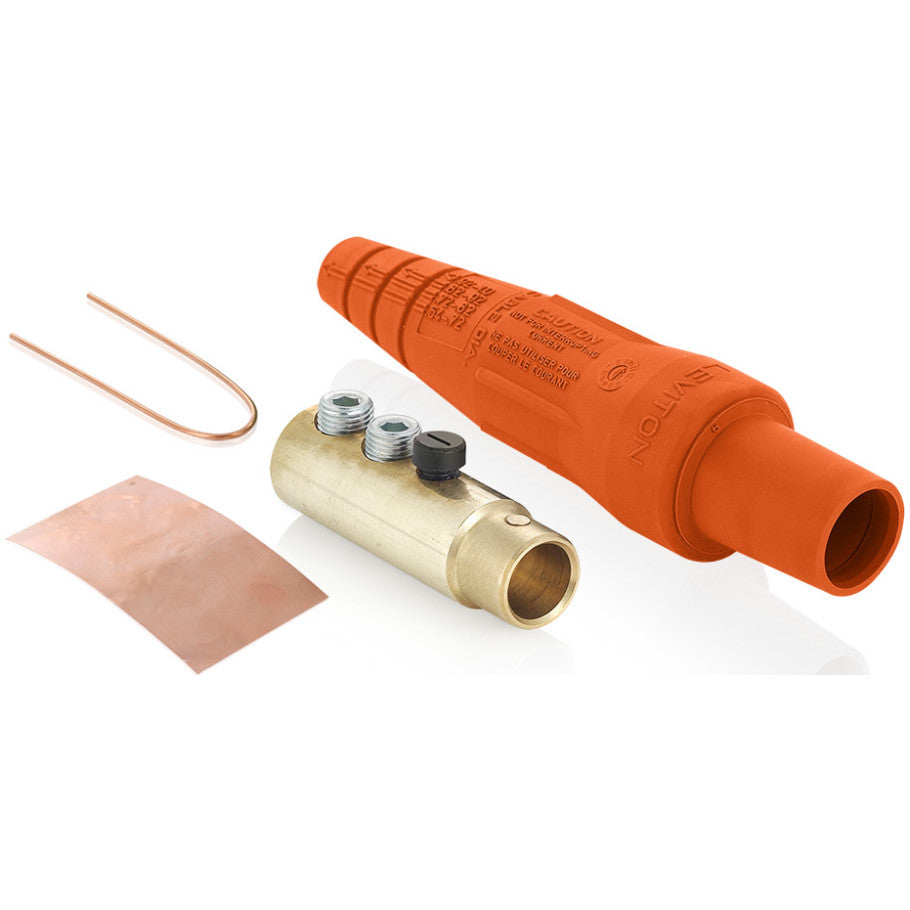 Single Pole Cam-Type Connector, Female, 400A, 600 V AC/DC, 2/0 to 4/0 AWG, Orange