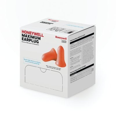 MAXIMUM Disposable Earplugs, Polyurethane Foam, Coral, Corded