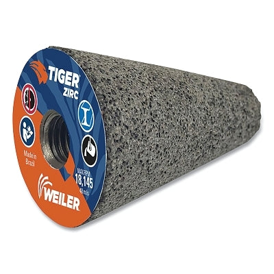 Tiger Grinding Cone, 2 in dia x 3 in Thick x 5/8 in-11 Arbor, 20 Grit, Zirconia Alumina, Type 17, 12 EA / BX