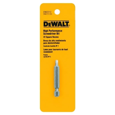 Screwdriver Bits, #2, 2 in, Square Recess