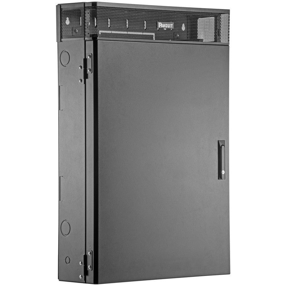 TrueEdge Vertical Wall Mount Enclosure, Steel, 3RU, Black