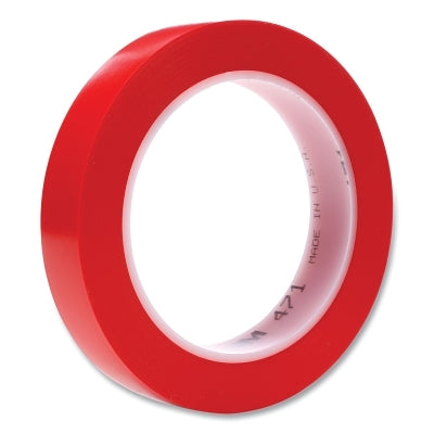 3M 021200-03106 Vinyl Tape 471, 3/4 in W x 36 yd L, 5.2 mil Thick, Red