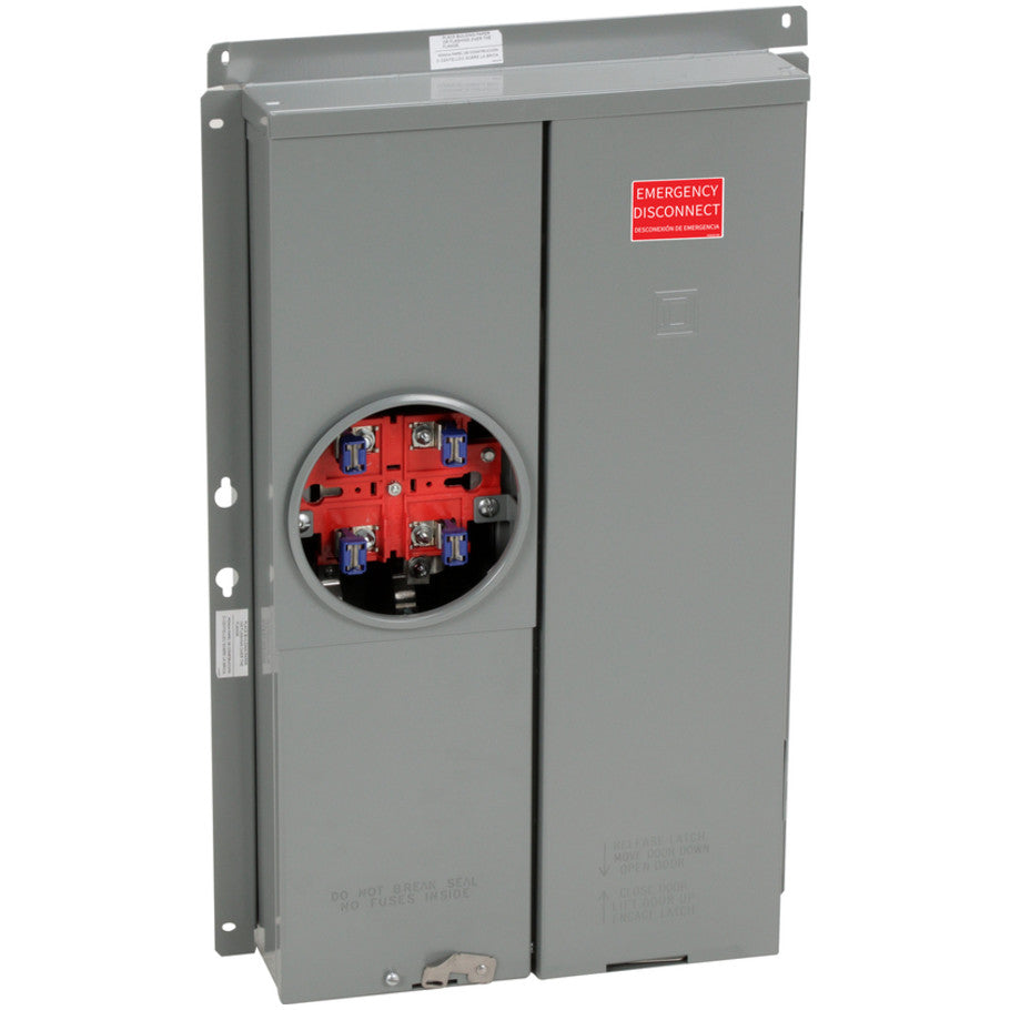 Service Entrance 125A 16-Space Ring-Type Meter Main With Homeline Main Breaker and Semi-Flush Cover, OH/UG