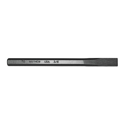 Cold Chisels, 5 1/2 in Long, 3/8 in Cut, Sand Blasted, 12 per box