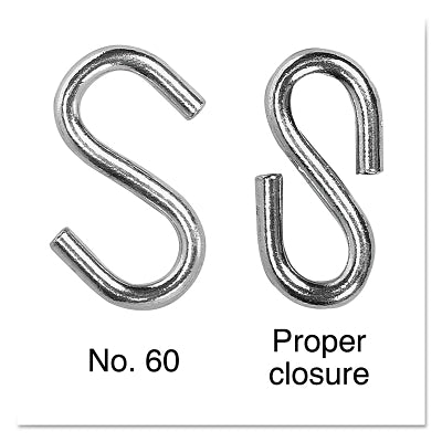 #40 "S" HOOKS BLU-KROME