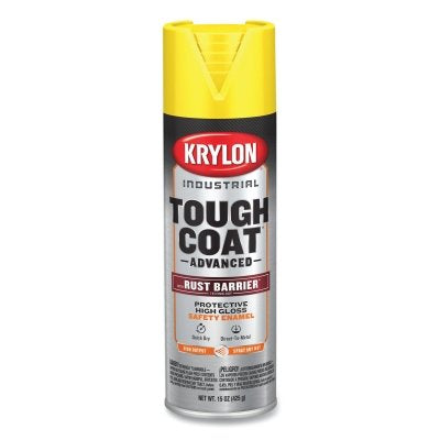 Tough Coat Advanced with Rust Barrier Technology Spray Paint, 15 oz, Safety Yellow, Gloss