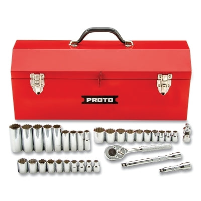 TorquePlus Combination Socket Set, 34-Pc, 3/8 Drive, 12-point, Metric, SAE