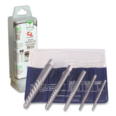 Style 800 Screw Extractor Set, 6 Pc, #1 to #6