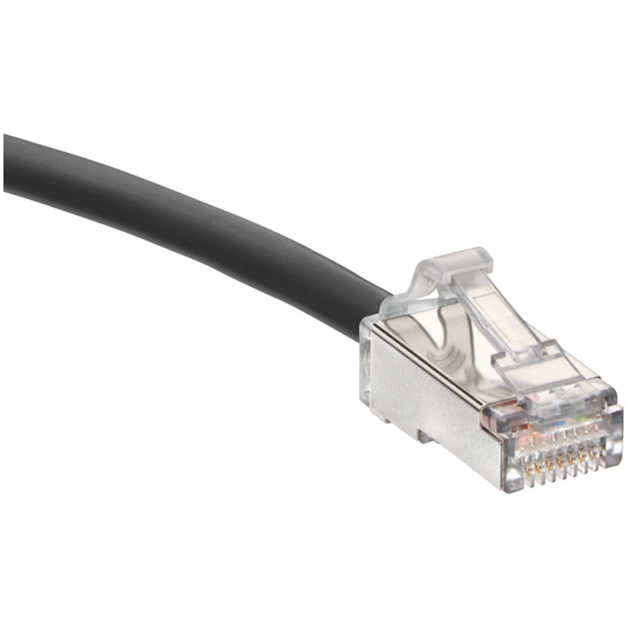 Cat 6A Small Diameter High-Flex Patch Cord, 2 ft. (0.60 m), Black