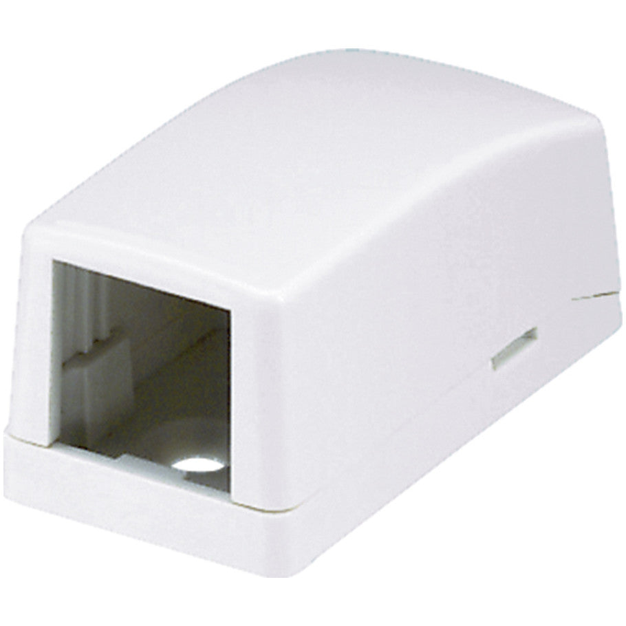 Mini-Com Surface Mount Box, 1-Port, Off White
