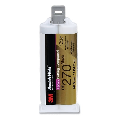 3M 638060-08975 Scotch-Weld Epoxy Potting Compound, DP270, 48.5 ml, Duo-Pak, Black