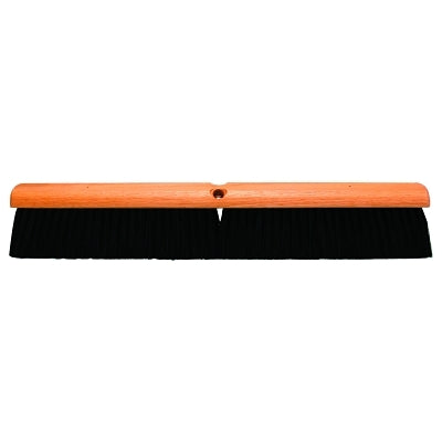 No. 20 Line Floor Brush, 24 in Hardwood Block, 3 in Trim L, Black Polypropylene