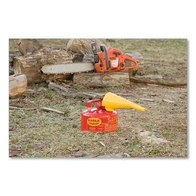 Safety Can, Type I, 1 gal, 24-ga Galvanized Steel, Flammables, Red, Includes Funnel