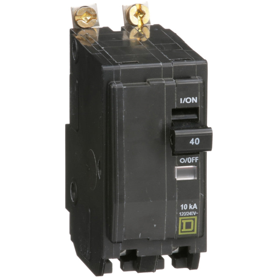 QOB Miniature Circuit Breaker, Bolt On, 2 Pole, 40A, 120/240V, 10kA