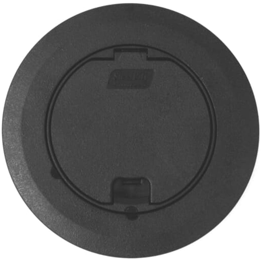 Black Non-Metallic Round Recessed Floor Box Cover
