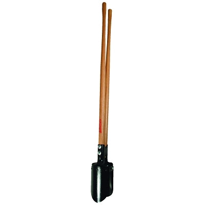 Post Hole Digger, 11-1/2 in Beveled Blades, 6 in Spread, Hercules Pattern, 48 in Straight American Hardwood Handles