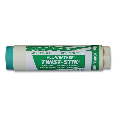 Twist-Stik Livestock Marker, 1.37 in dia, 4.75 in L, Green