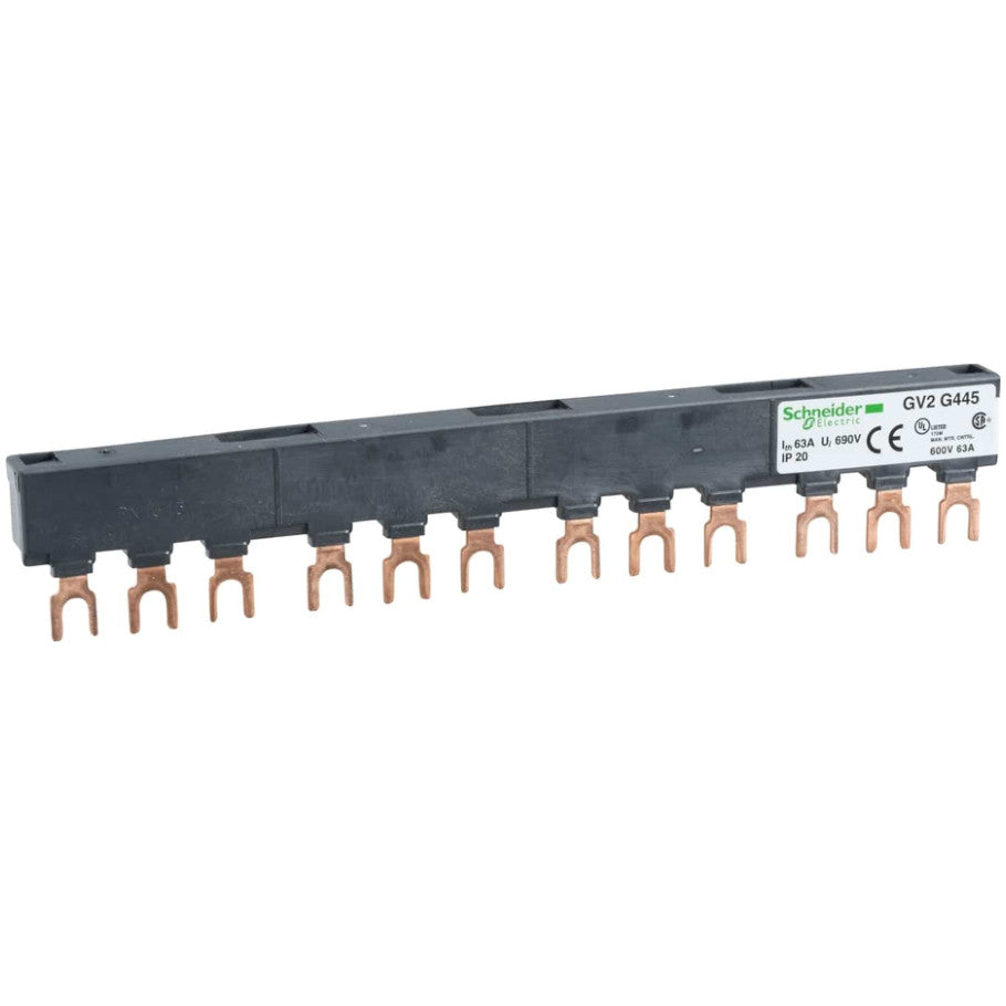 Linergy Ft, Comb Busbar, 63A, 4 Tap Offs, 45mm Pitch, For TeSys GV2, D, K   U