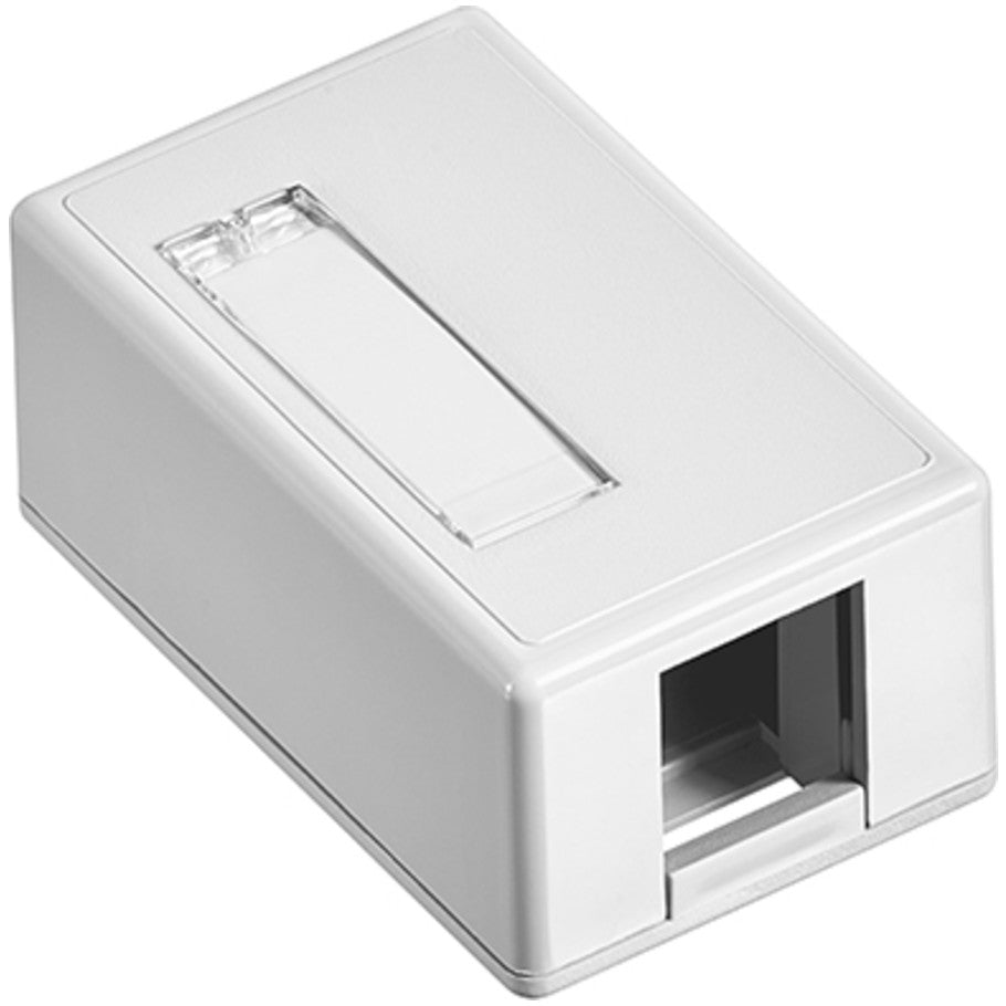 QuickPort Surface Mount Box, Plenum Rated, 1-Port, White