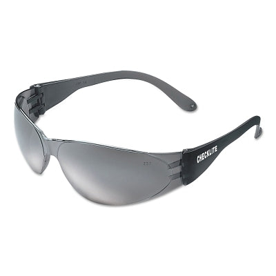 Checklite CL1 Frameless Safety Glasses, Polycarbonate Silver Mirror Lens, Duramass, Smoke Polycarbonate Temples