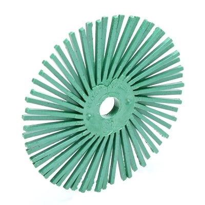 3M 048011-24279 Radial Bristle Brushes, 3 in Dia, 3/8 in Arbor, Ceramic