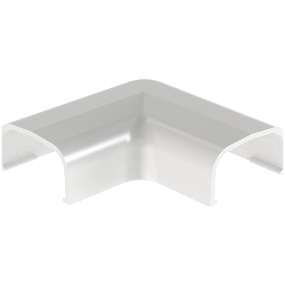 Surface Raceway, LD5 Low Voltage Right Angle Fitting, White