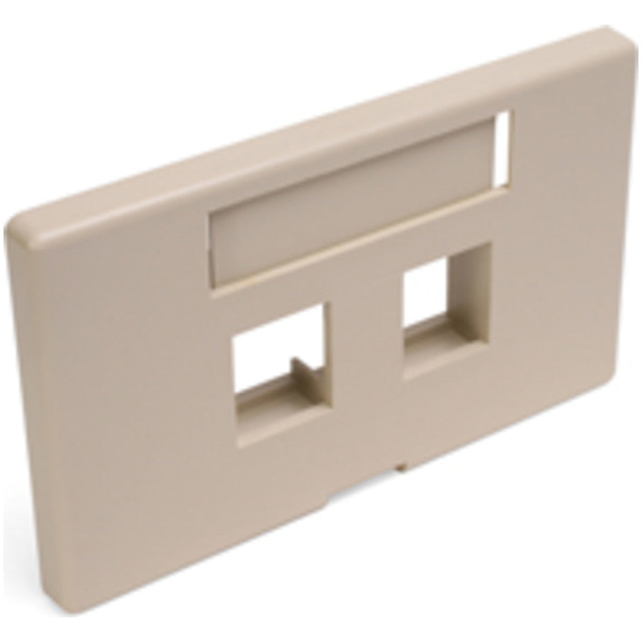 QuickPort Modular Furniture Faceplate for Herman Miller, 2-Port, Ivory
