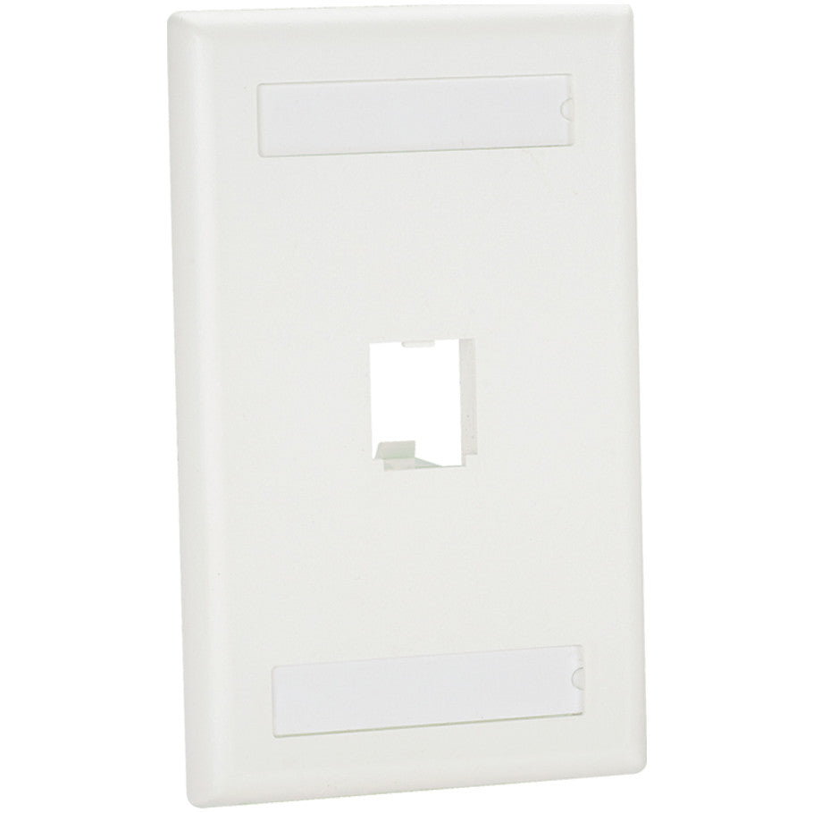 Mini-Com Classic Single Gang Vertical Faceplate, Off White