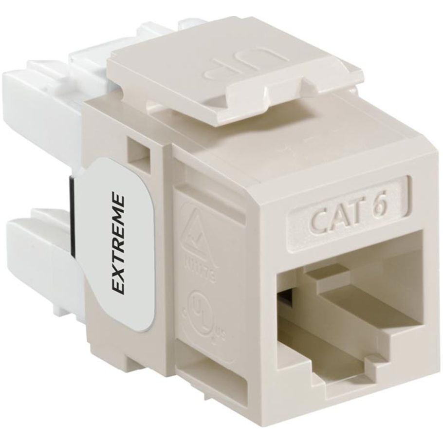 eXtreme Cat 6 QuickPort Connector, Light Ivory