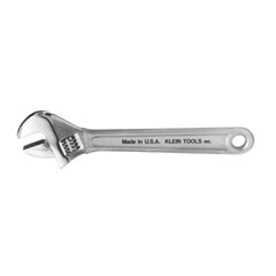 Extra Capacity Adjustable Wrenches, 12 in Long, 1 1/2 in Opening, Chrome, Dipped