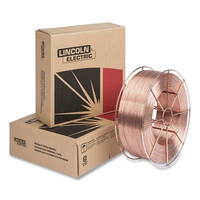 SuperArc LA-100 MIG Wire, 0.045 in dia, 44 lb Steel Spool, Copper Coated Low Alloy