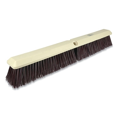 Perma-Sweep Floor Brush, 24 in Foam Block, 3 in Trim L, Maroon Polypropylene