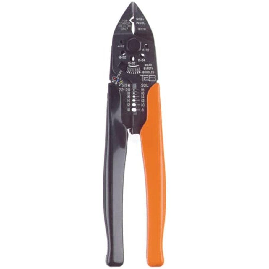 Sta-Kon Plier-Type Crimping Tool with Wire and Bolt Cutters, Strippers