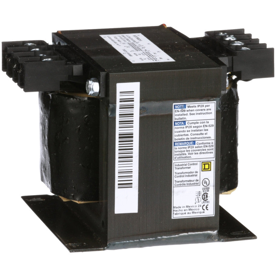 Type T Industrial Control Transformer, 1-Phase, 240x480V Primary, 24/120V Secondary, 500VA