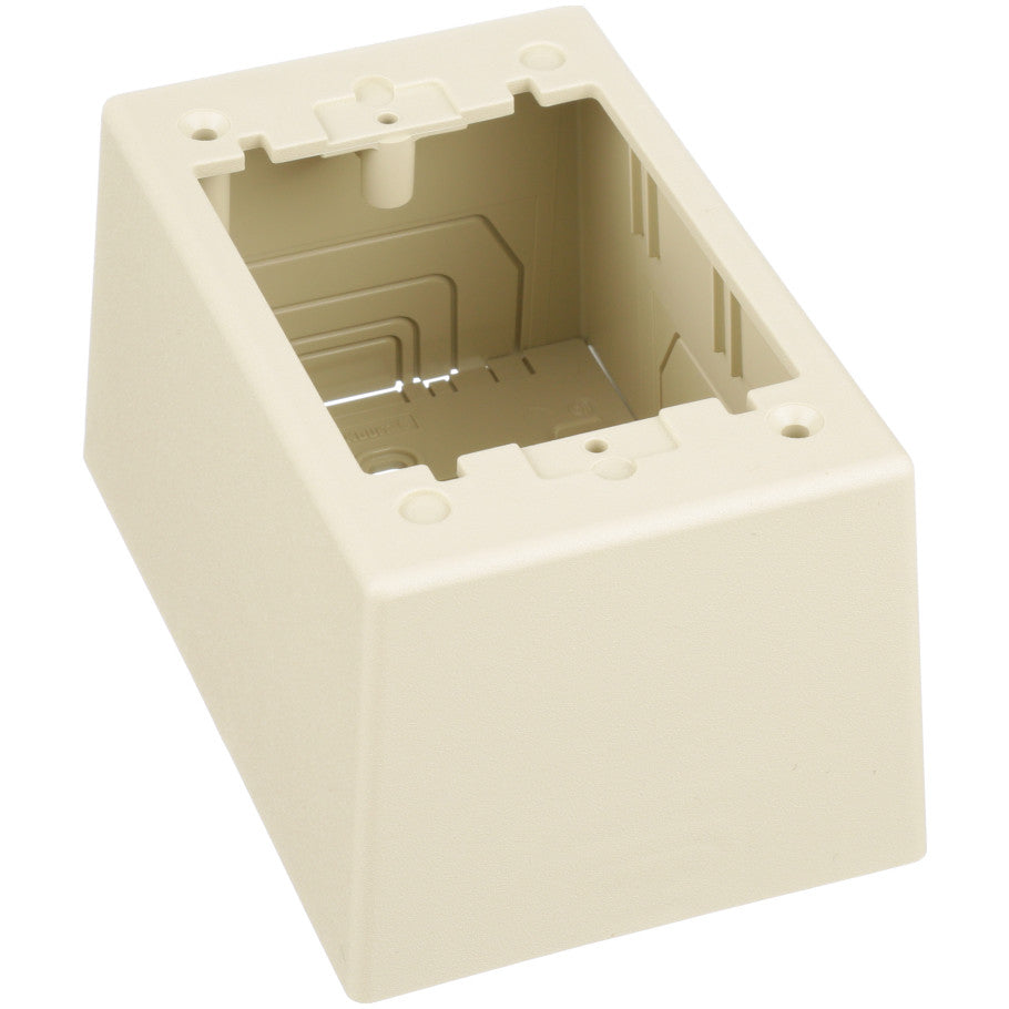 Non-Metallic Power Rated Deep Outlet Box For LD Series Raceway, Ivory