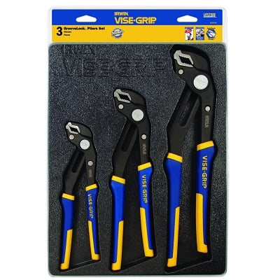 3-pc GrooveLock Pliers Sets, with Storage Tray