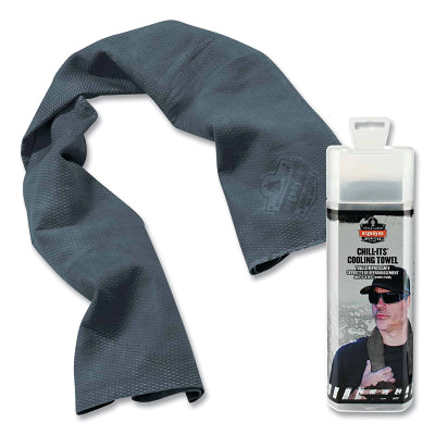 Chill-Its 6602 Evaporative Cooling Towel, 13 in W X 29-1/2 in L, Gray