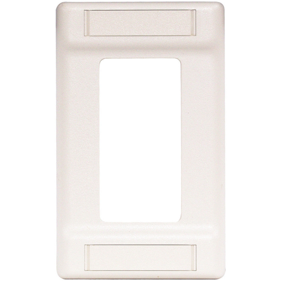 IFP Style Line Cover Plate with Label Fields, White, Loads up to 6-Ports