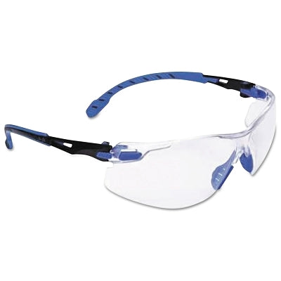 3M S1101SGAF Solus 1000 Series Protective Eyewear, Clear Lens, Polycarbonate, Anti-Fog, Anti-Scratch, Blue/Black Frame
