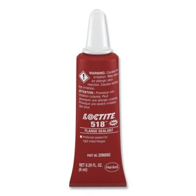 518 Gasket Eliminator Flange Sealant, 6 ml, Tube, Red