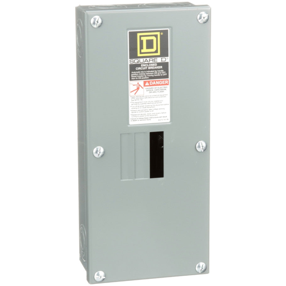QO Frame Circuit Breaker Enclosure, NEMA 1, For QO 2 Pole Breakers