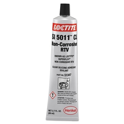 Superflex Non-Corrosive RTV, Silicone Adhesive Sealants, 80 mL Tube, Clear