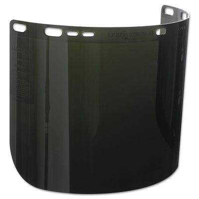 F50 Polycarbonate Special Face Shields, IRUV 5.0, D Shape, 8 in H x 15.5 in L