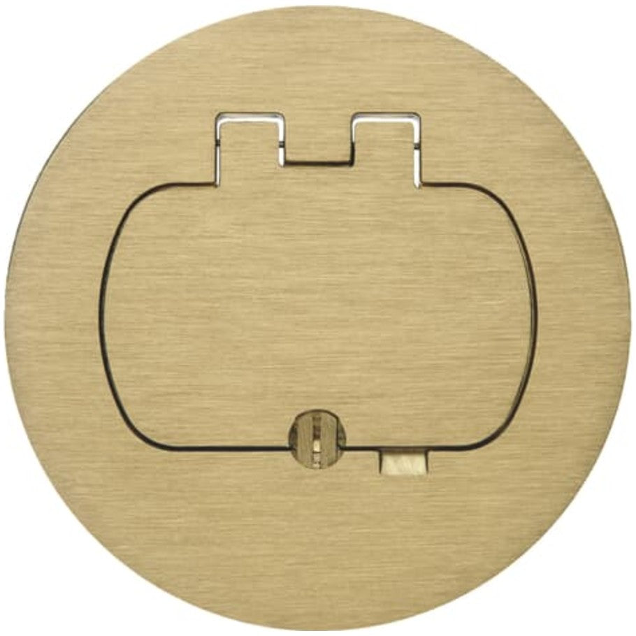 Metallic Round Duplex Floor Box Cover